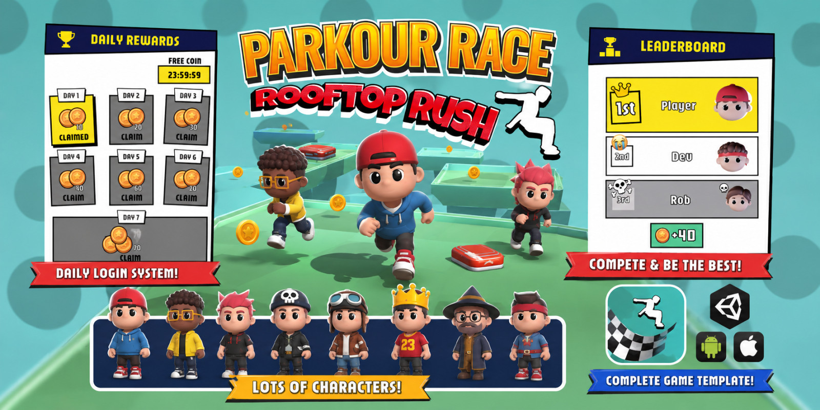 Parkour Race 3D - Unity Source Code screenshot 7