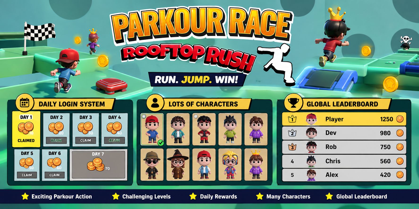 Parkour Race 3D - Unity Source Code screenshot 8