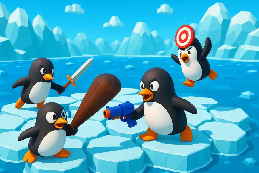 Penguins Battle Royale – Arctic Arena Brawl SellUnitySourceCode source code