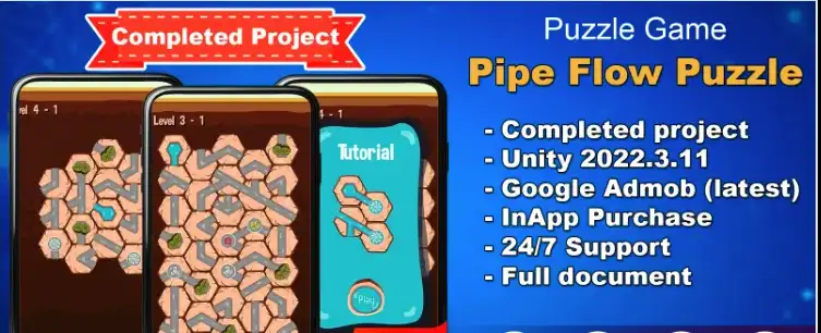 Pipe Flow Puzzle – Unity – Admob SellUnitySourceCode