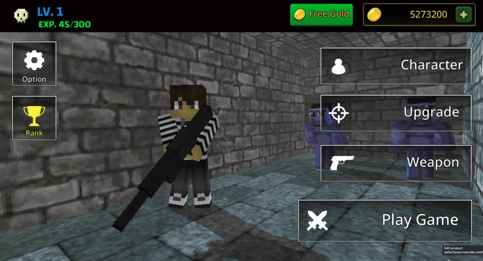 Pixel Gunner – 3D Pixel FPS Survival Shooter source code