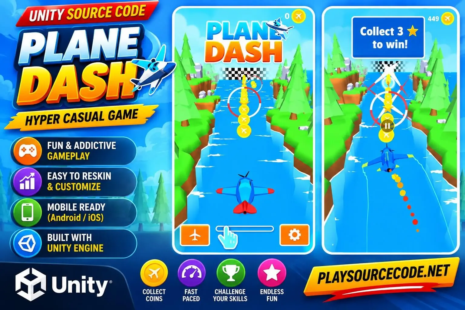 Plane Dash – Unity Hyper Casual Game screenshot 6