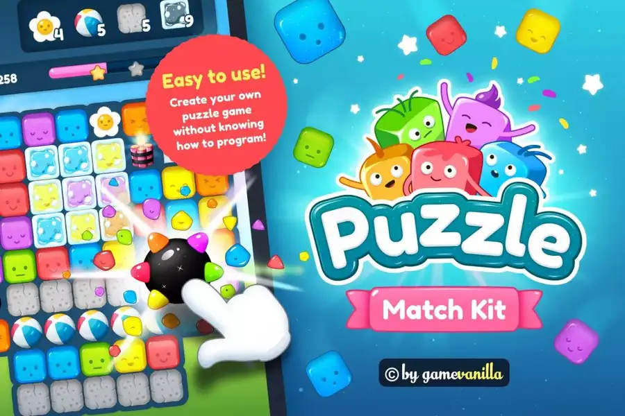 Puzzle Match Game Kit Bundle + 4 Art Packs | SellUnitySourceCode.com screenshot 4