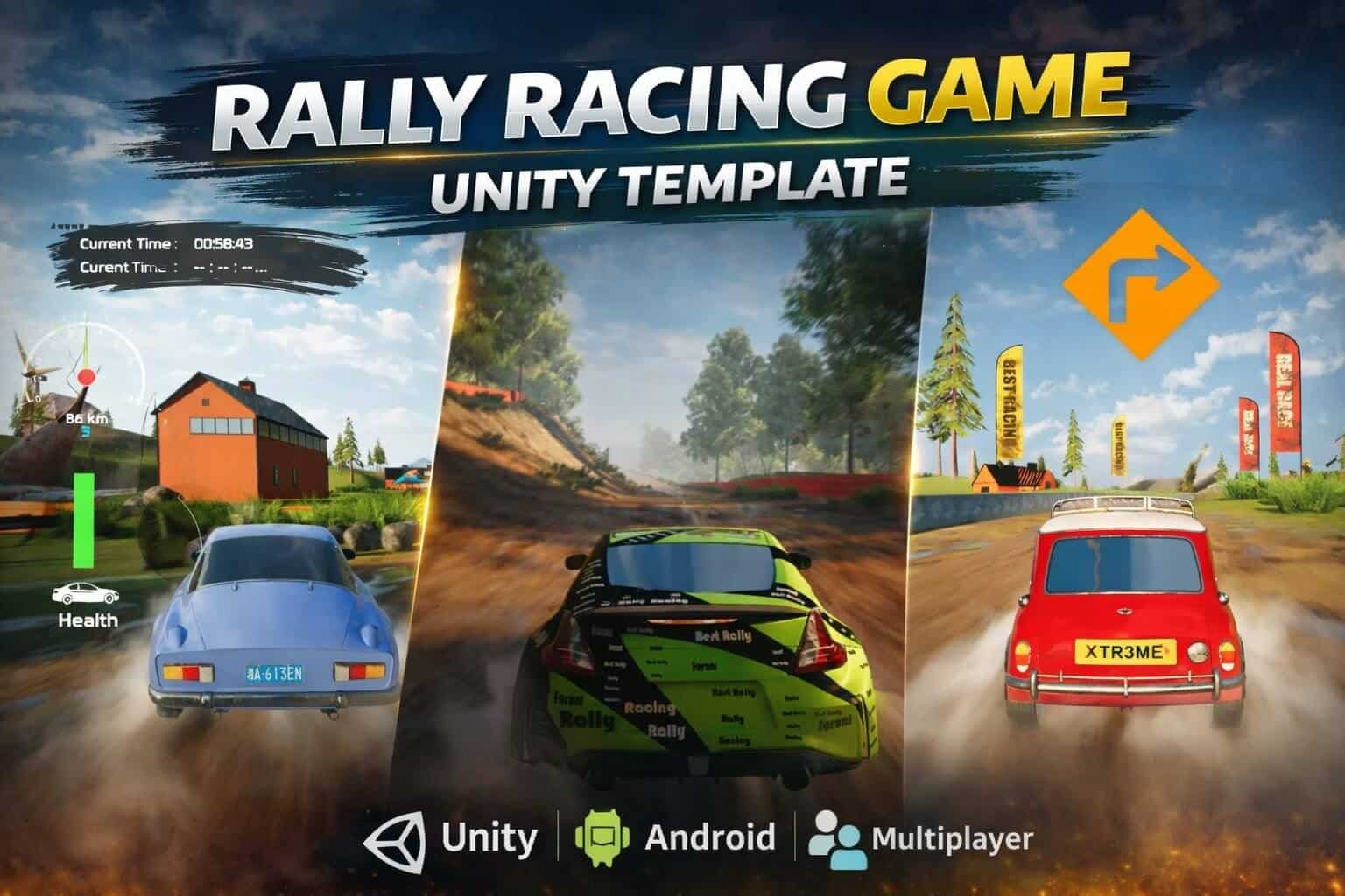 Rally Racing Game (Vol.2) Unity Template