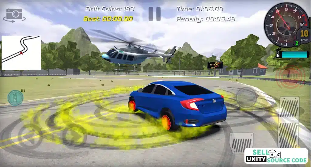 Realistic Car Racing Drift Game Civic SellUnitySourceCode screenshot 2