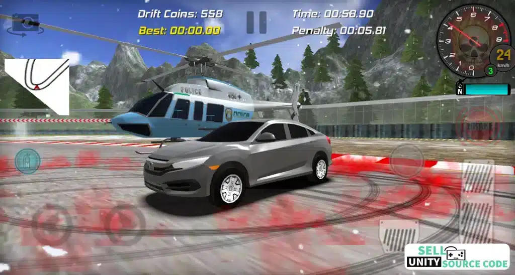 Realistic Car Racing Drift Game Civic SellUnitySourceCode screenshot 4