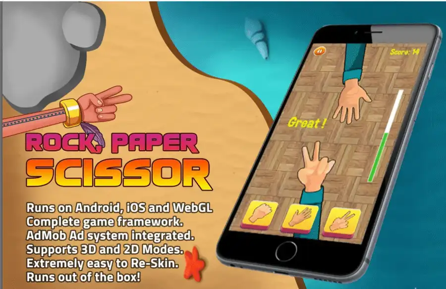 Rock Paper Scissor – Complete Unity Project source code