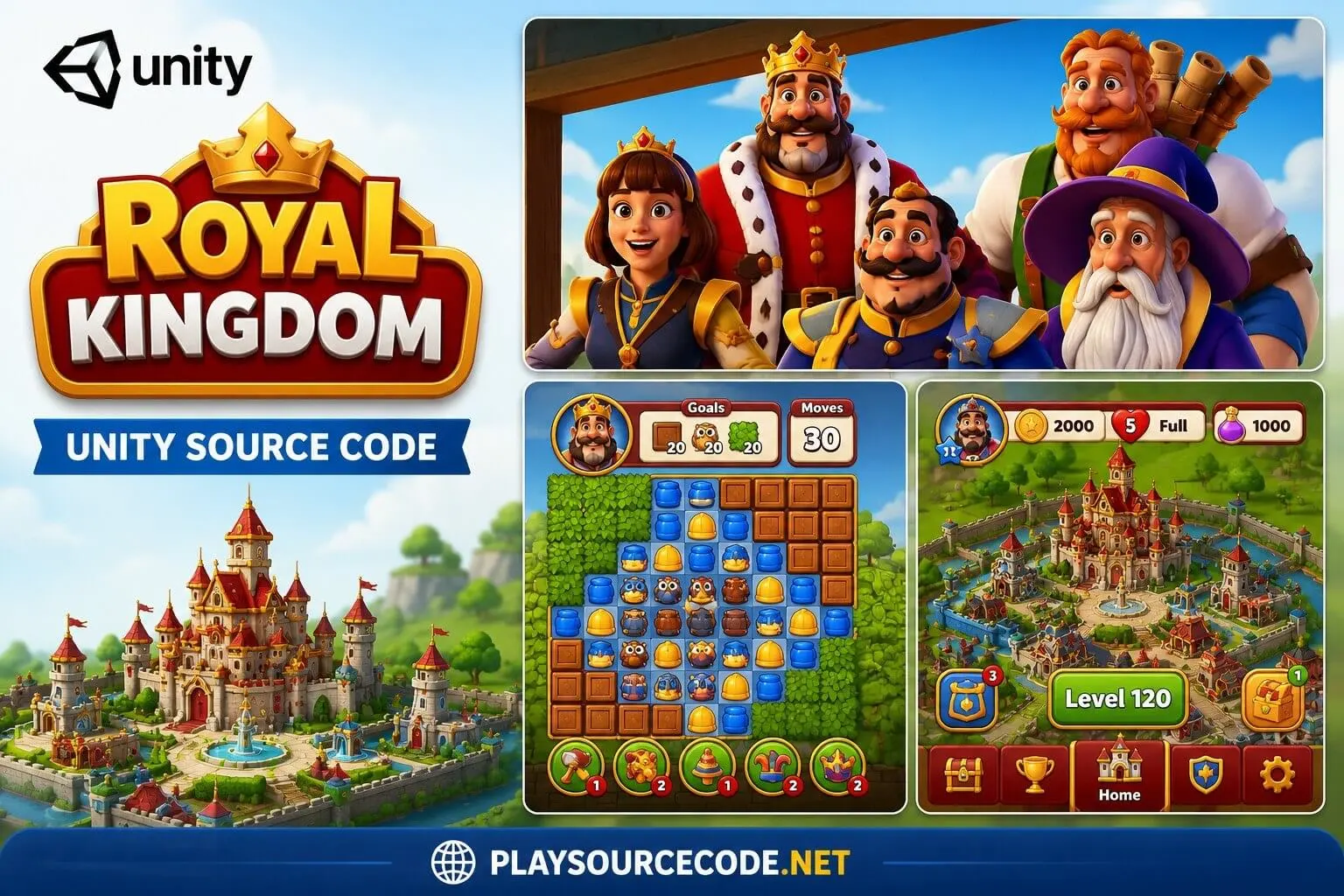 Royal Kingdom 4000 Plus Levels Unity Source Code