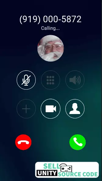 Santa is Calling Fake Call Prank SellUnitySourceCode  screenshot 3