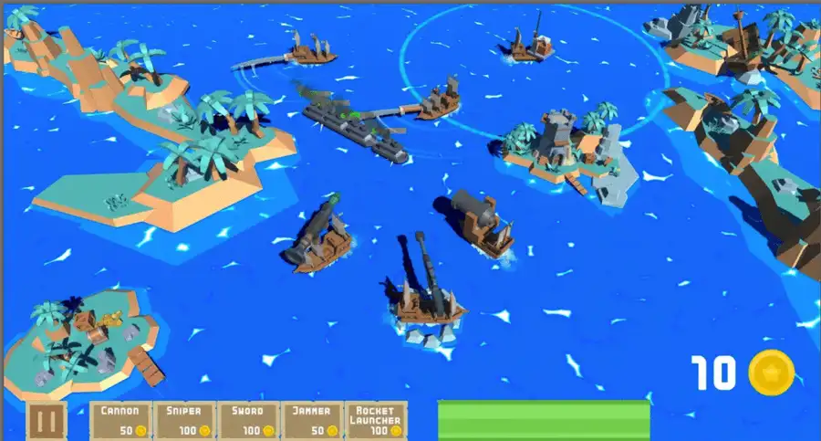 Ship Tower Defense 3D SellUnitySourceCode screenshot 4