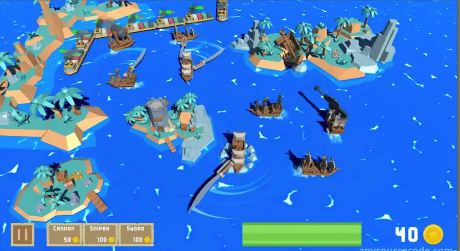 Ship Tower Defense 3D SellUnitySourceCode screenshot 5
