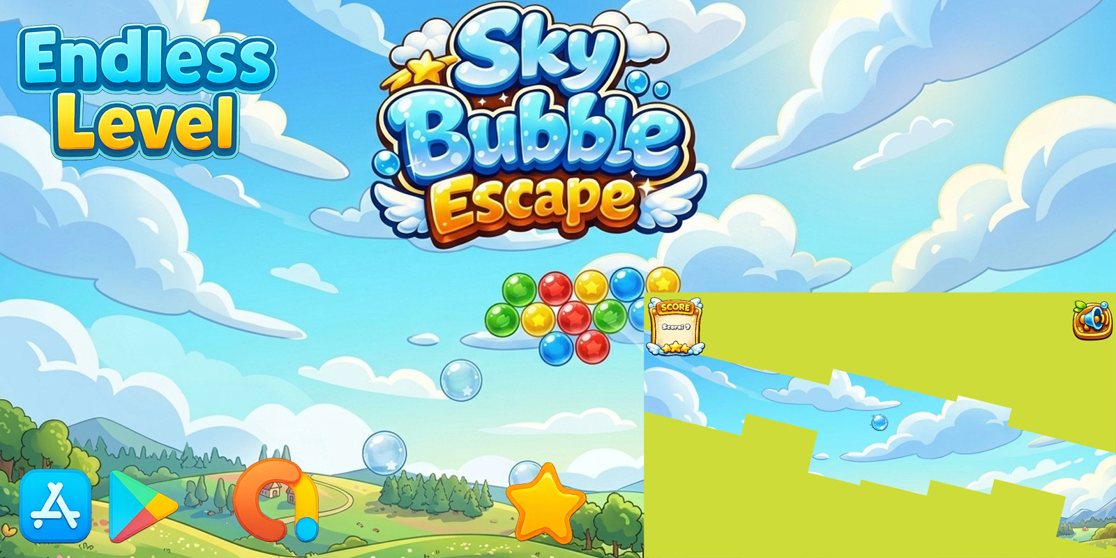 Sky Bubble Escape Unity Casual Gam screenshot 8