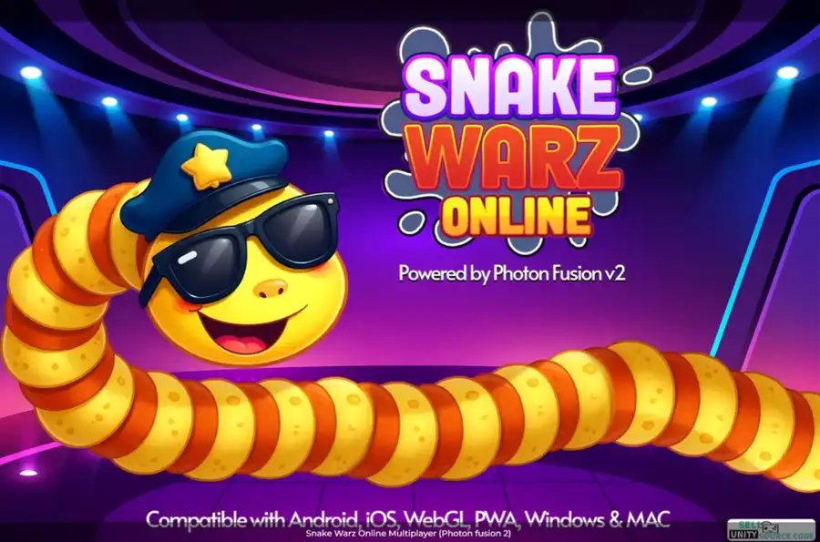 Snake Warz Online Multiplayer (Photon fusion 2) SellUnitySourceCode source code