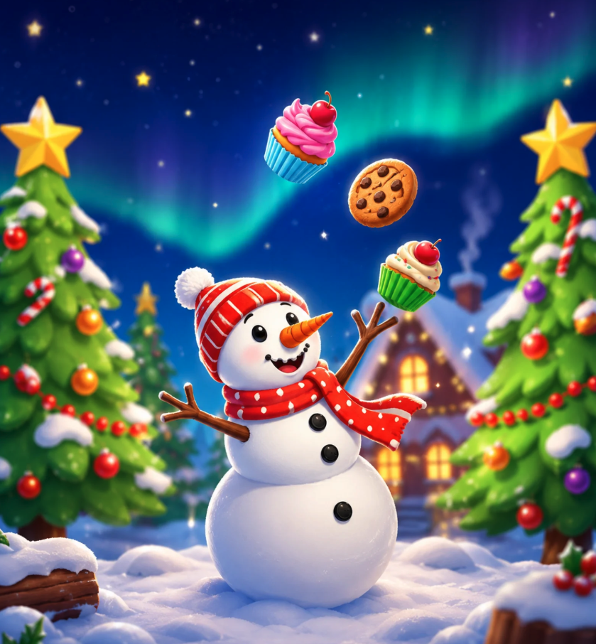 Snowman Cookies Unity Game Source Code – Endless Cookie Collector Game screenshot 2