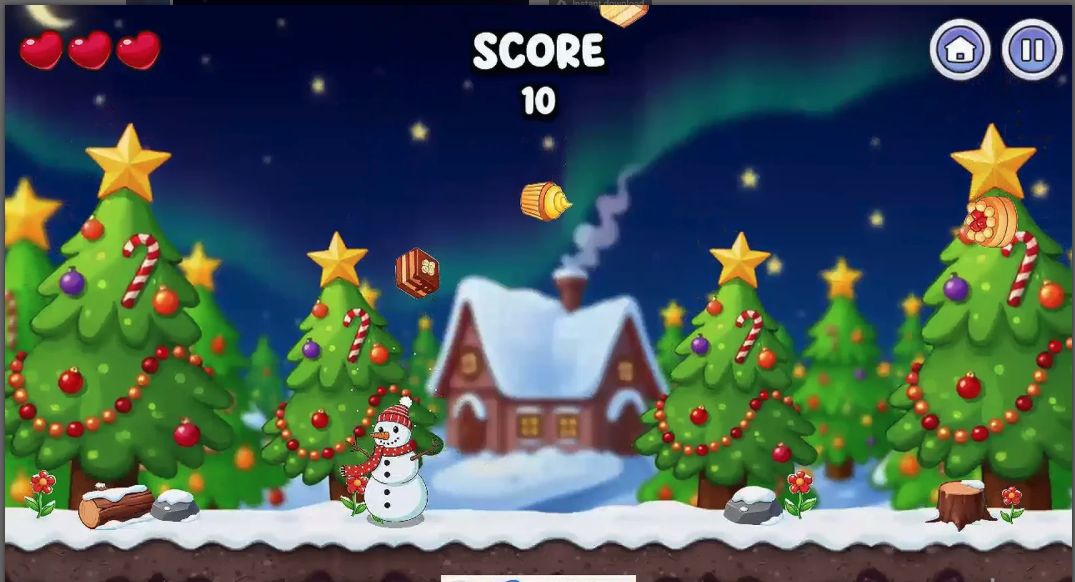 Snowman Cookies Unity Game Source Code – Endless Cookie Collector Game screenshot 8