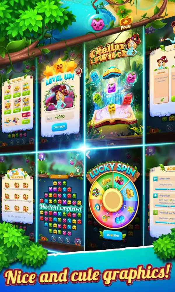Stellar Witch Fruit Match 3 Puzzle Unity Source Code screenshot 5