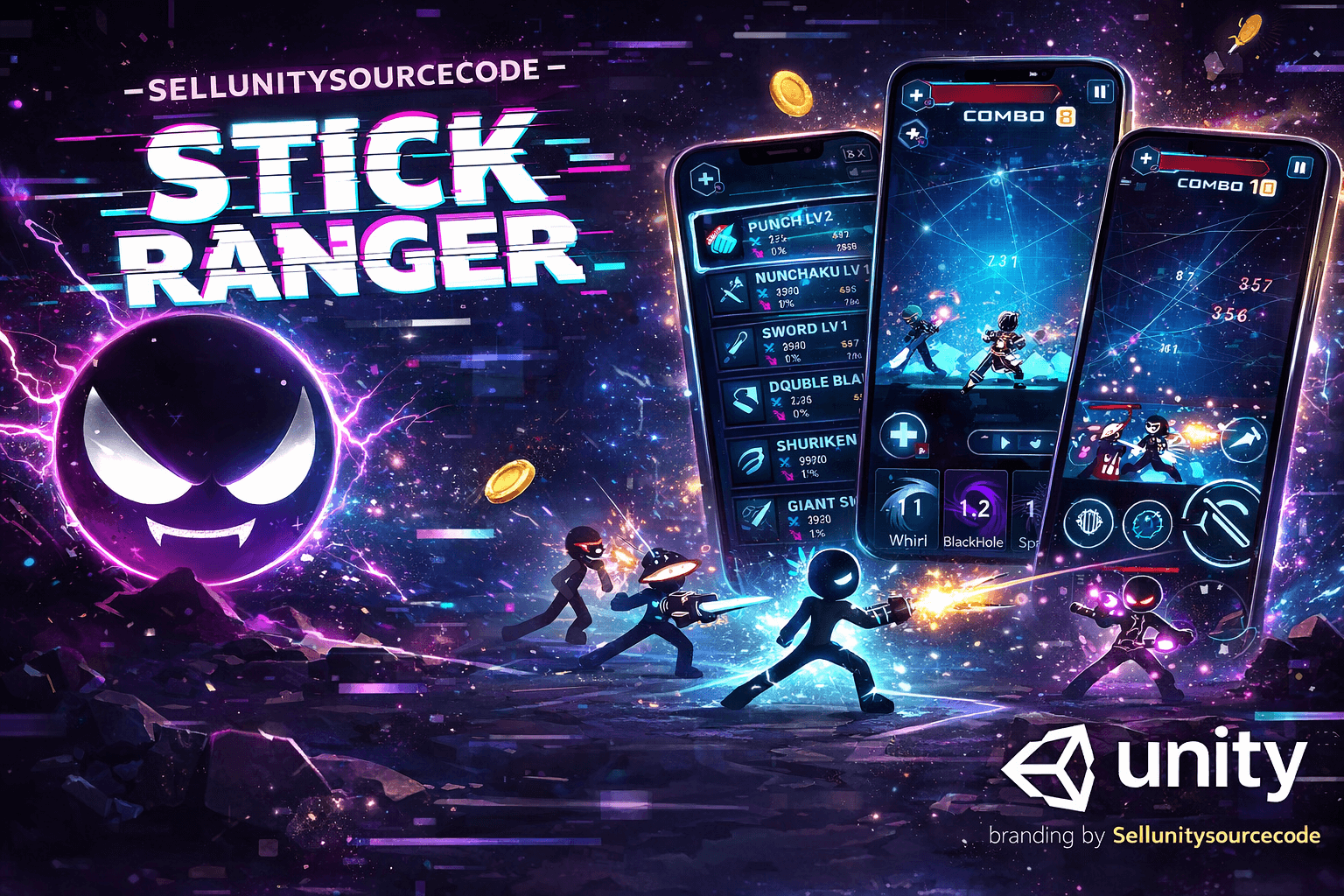 Stick Ranger – Action RPG Stickman Unity Game Source Code source code