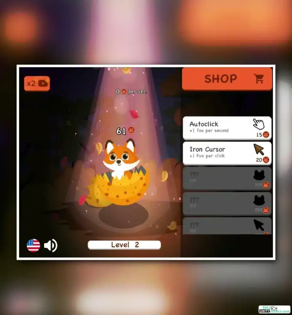 Story of Fox - Idle Clicker Evolution Game SellUnitySourceCode screenshot 2