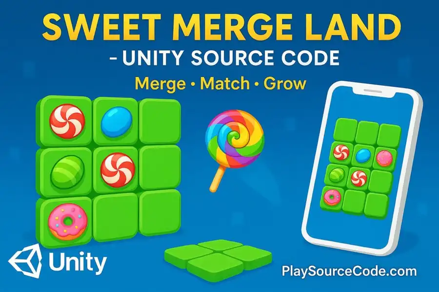 Sweet Merge Land unity source code screenshot 2