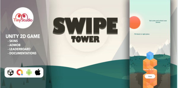 Swipe Tower – Unity project Source Code screenshot 2