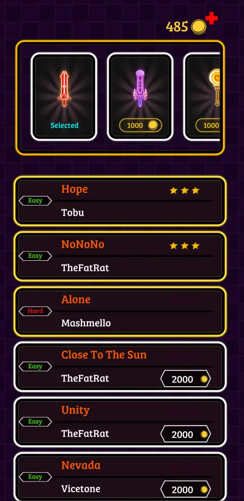 Sword Beat SellUnitySourceCode screenshot 4