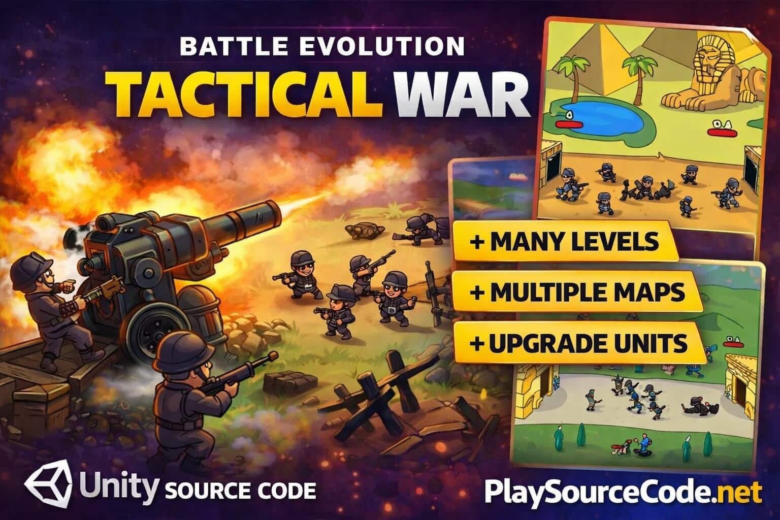 Tactical War Battle Evolution Unity Source Code (Unity 6 Ready)