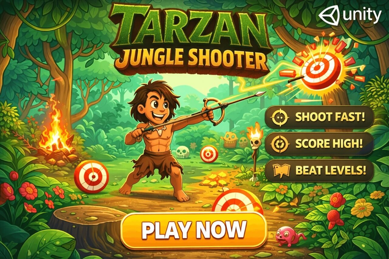 Tarzan Jungle Shooter: 2D Casual Action Game source code