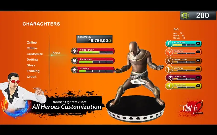 Thai-Fu2: Fighting Game (New year 2018) SellUnitySourceCode screenshot 4