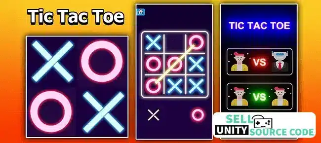 Tic Tac Toe Glow – Unity Source Code | NextLevel | SellUnitySourceCode source code