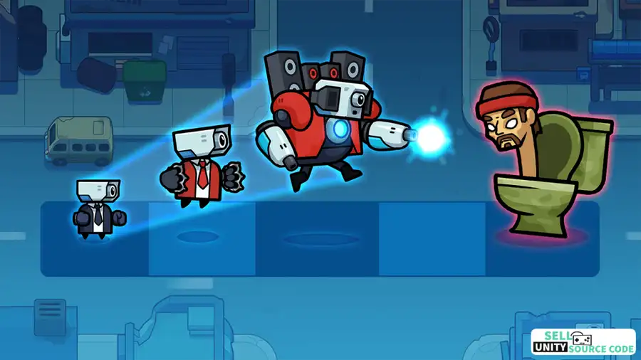 Toilet Fight: Police vs Zombie SellUnitySourceCode screenshot 3