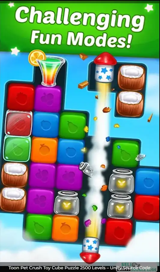 Toon Pet Crush Toy Cube Puzzle 2500 Levels – Unity SellUnitySourceCode screenshot 5