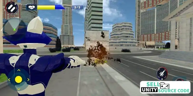 Transformer Fighting Superhero City SellUnitySourceCode screenshot 2