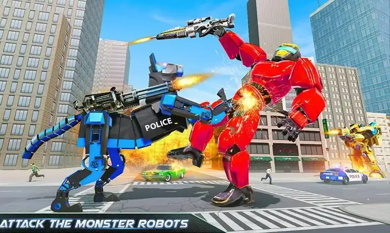 US Police Dog Robot Car Game SellUnitySourceCode source code