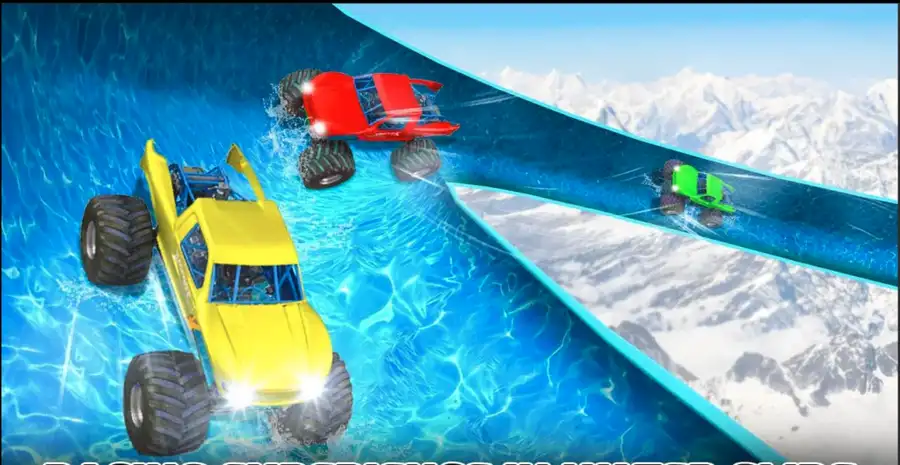 Water Slide Monster Truck Race - new free game 3d SellUnitySourceCode source code