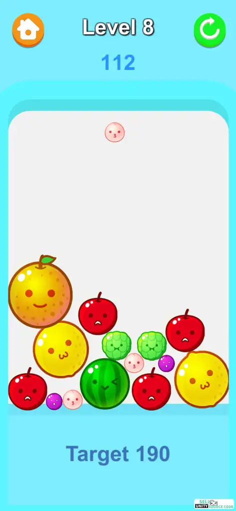 Watermelon Merge Game SellUnitySourceCode screenshot 5