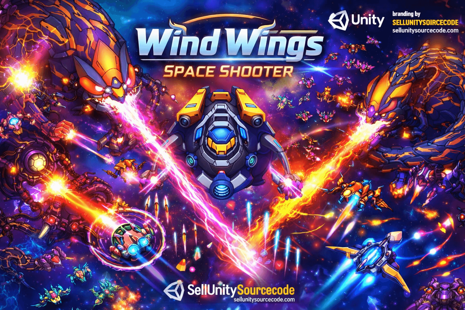 Wind Wings: Space Shooter – Sci-Fi Galaxy Battle Unity Game Source Code source code