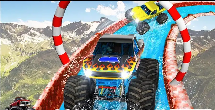 Xtreme Monster Truck Waterslide Race SellUnitySourceCode source code