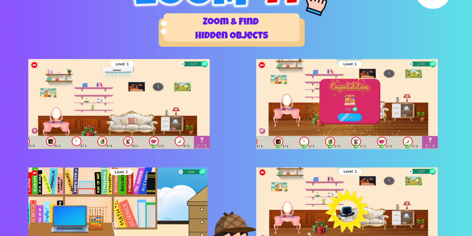 Zoom It - Find Hidden Items - Unity Project screenshot 6